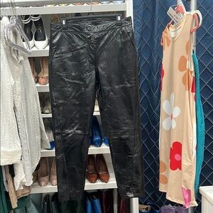 Black Faux Leather Pants